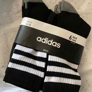 New Adidas Men’s 6 pack crew Socks